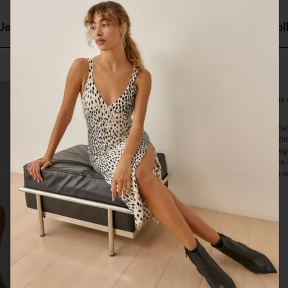 NWT Reformation Lynda Cheetah Dress in Size 0 - Picture 1 of 7